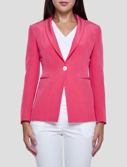 Kiton Pink Silk Blazer Women