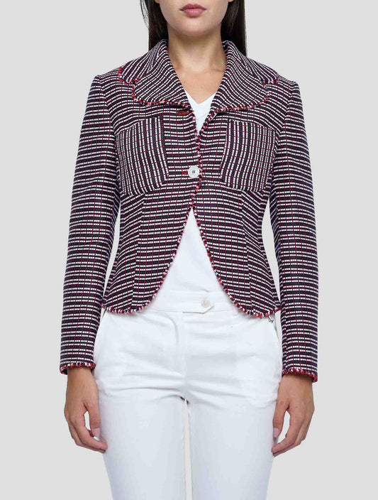 Kiton Multicolor Acrylic Cotton Blazer Women