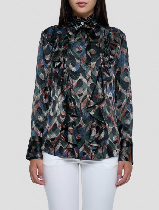 Kiton Multicolor Silk Shirt Women