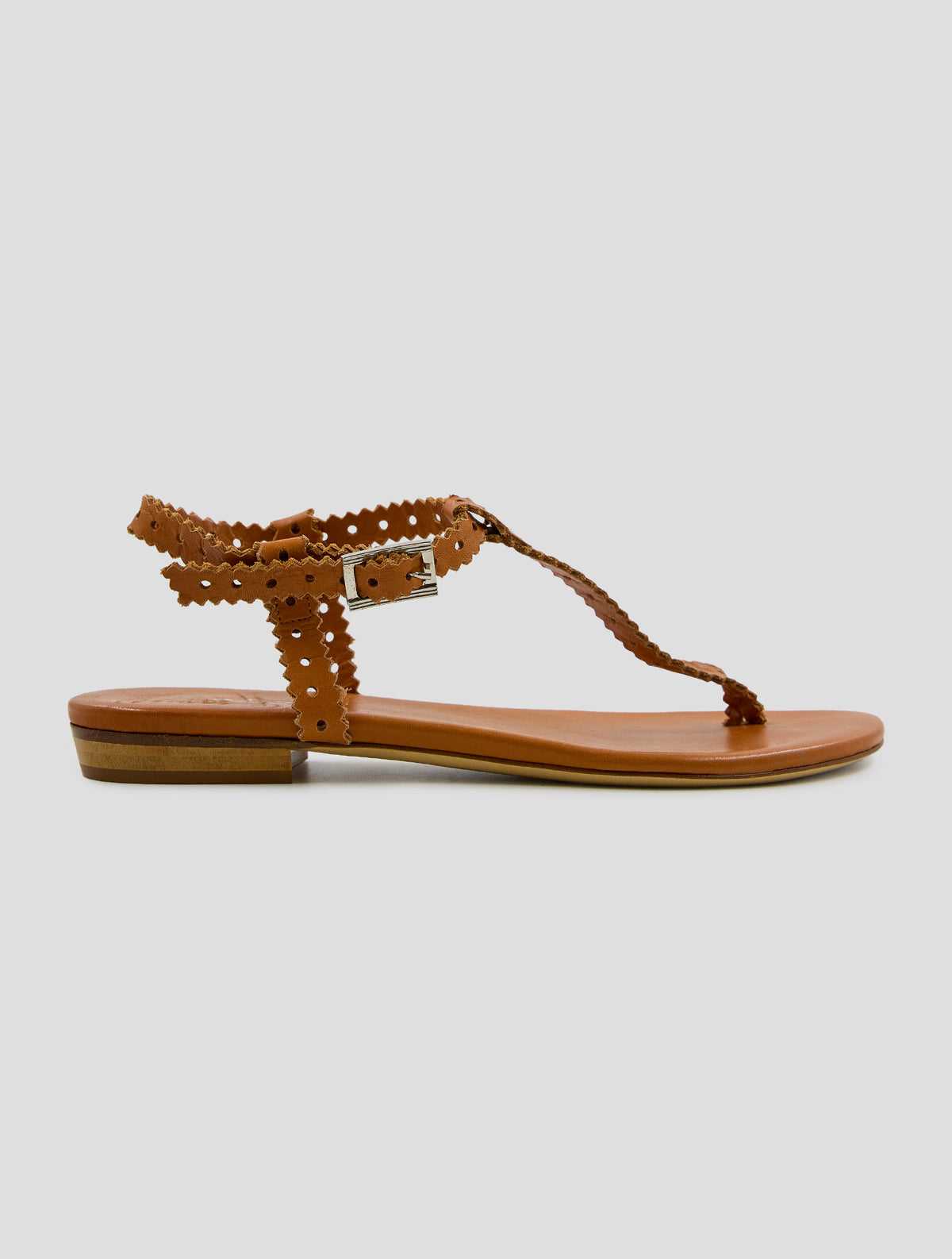Kiton Brown Leather Sandals Women