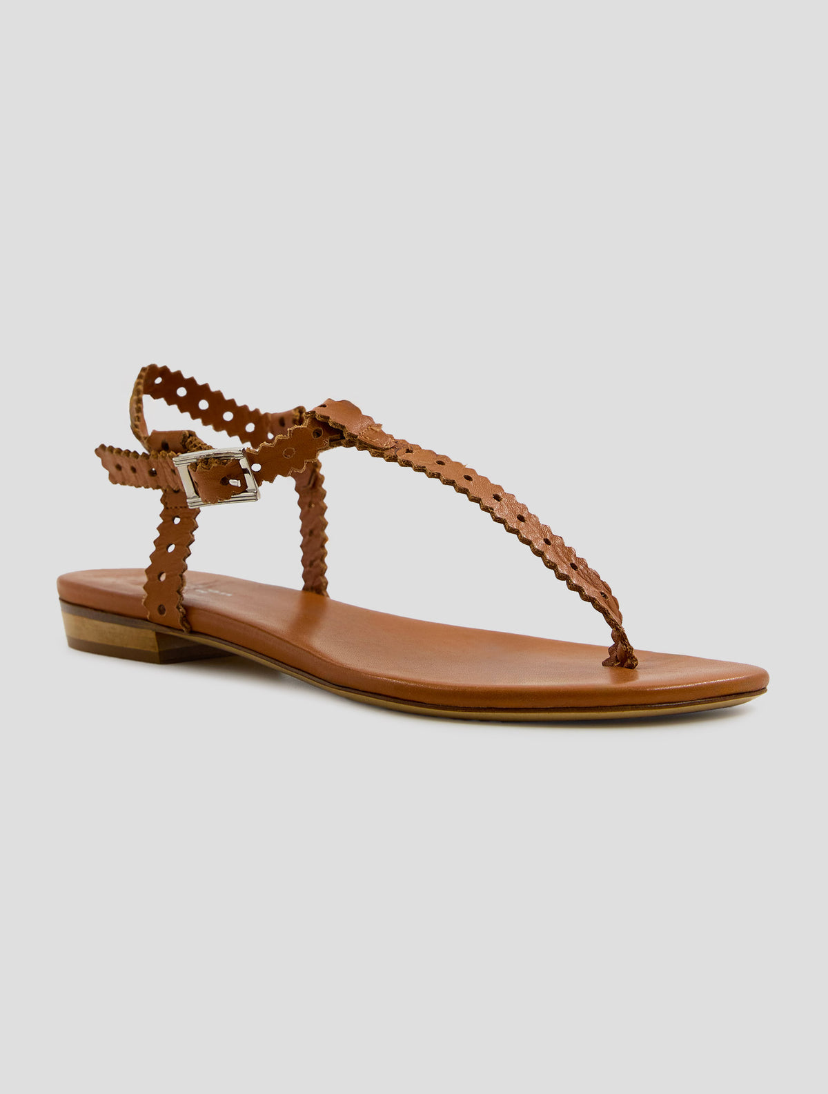 Kiton Brown Leather Sandals Women