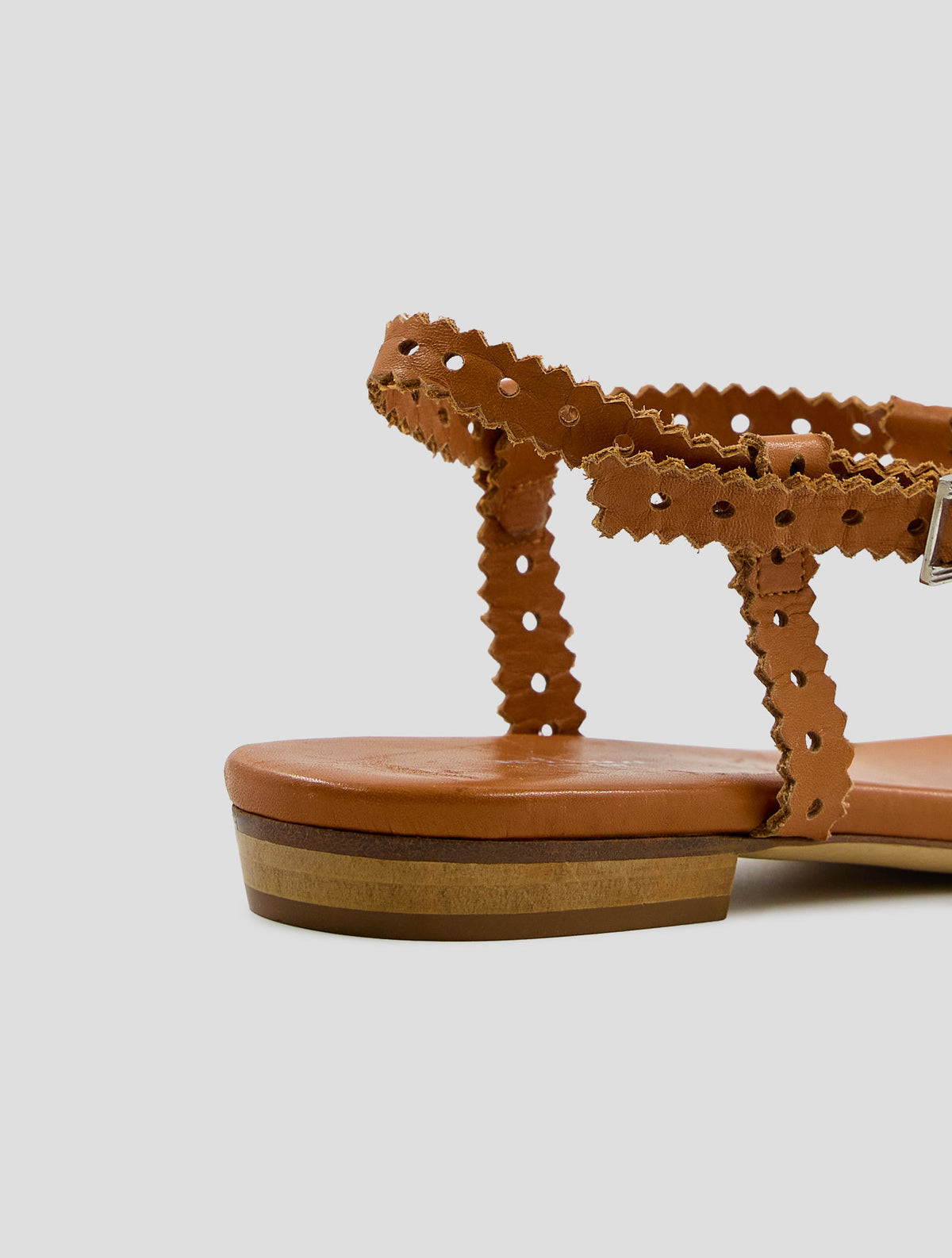 Kiton Brown Leather Sandals Women