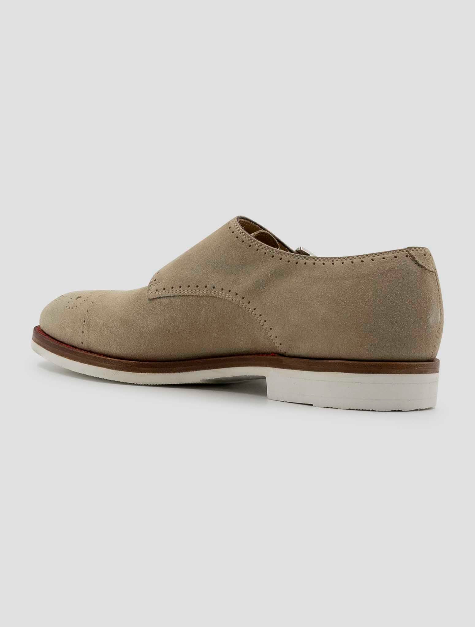Kiton Beige Leather Suede Dress Shoes