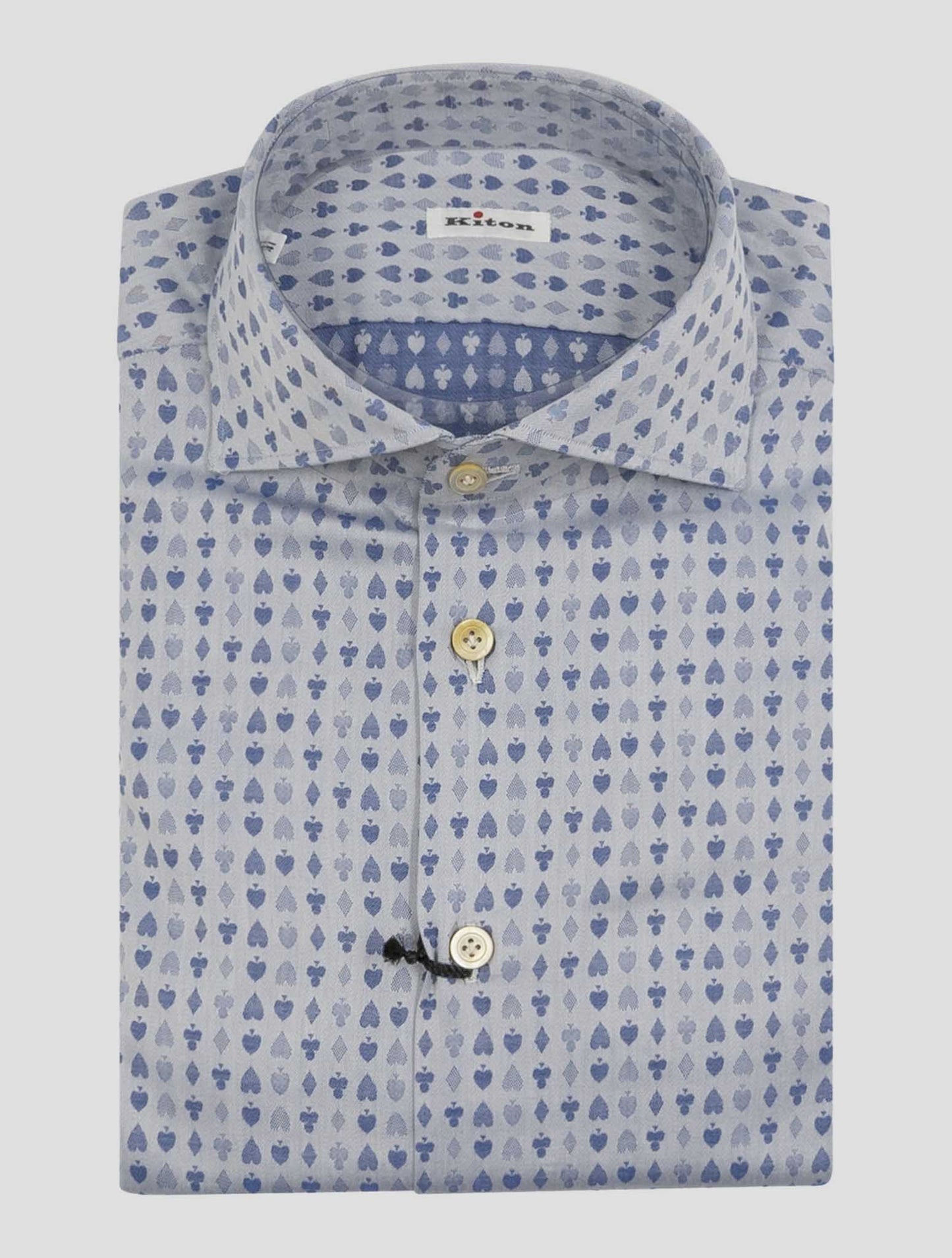 Kiton Light Blue Cotton Shirt Nerano