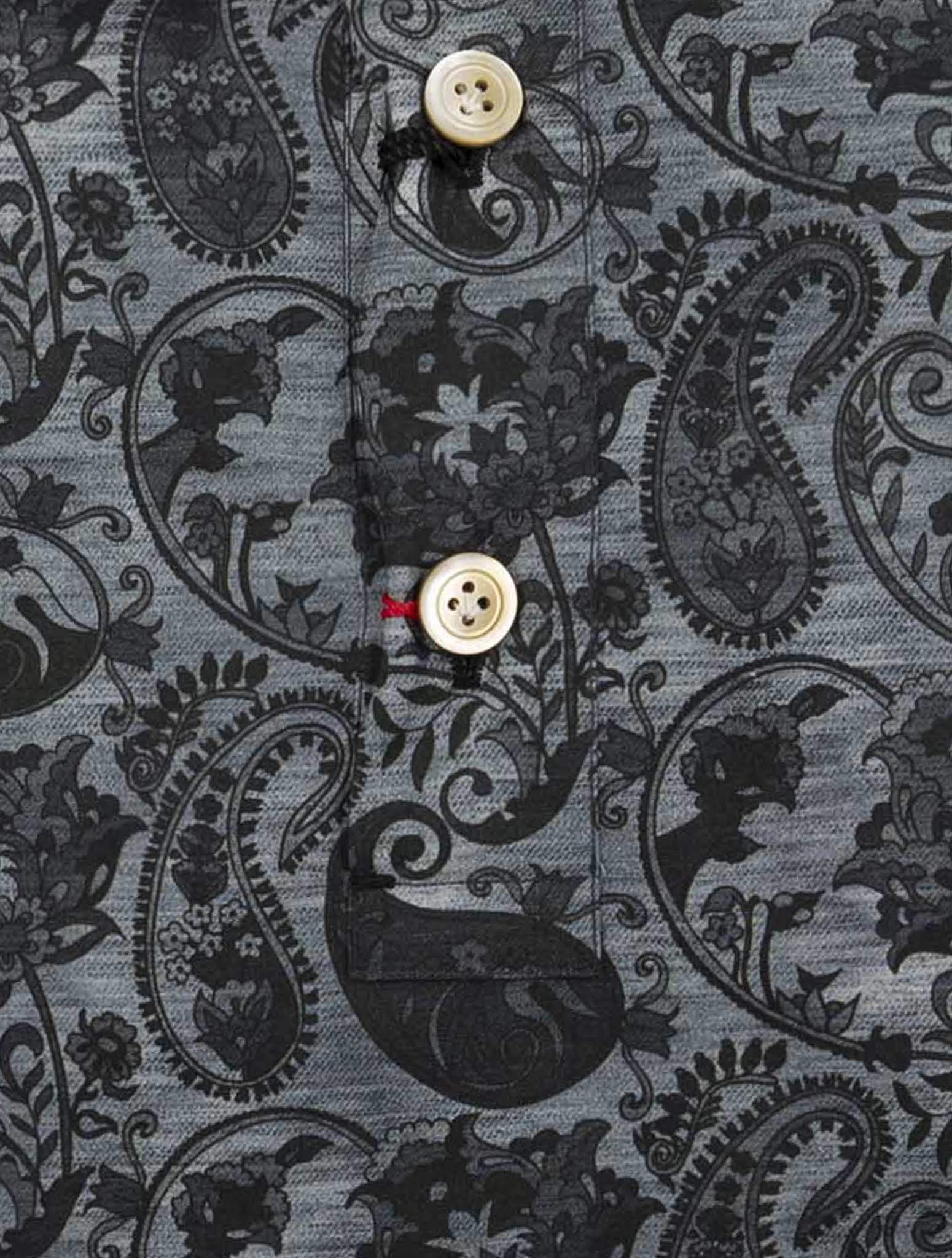 Kiton Dark Gray Cotton Shirt Positano