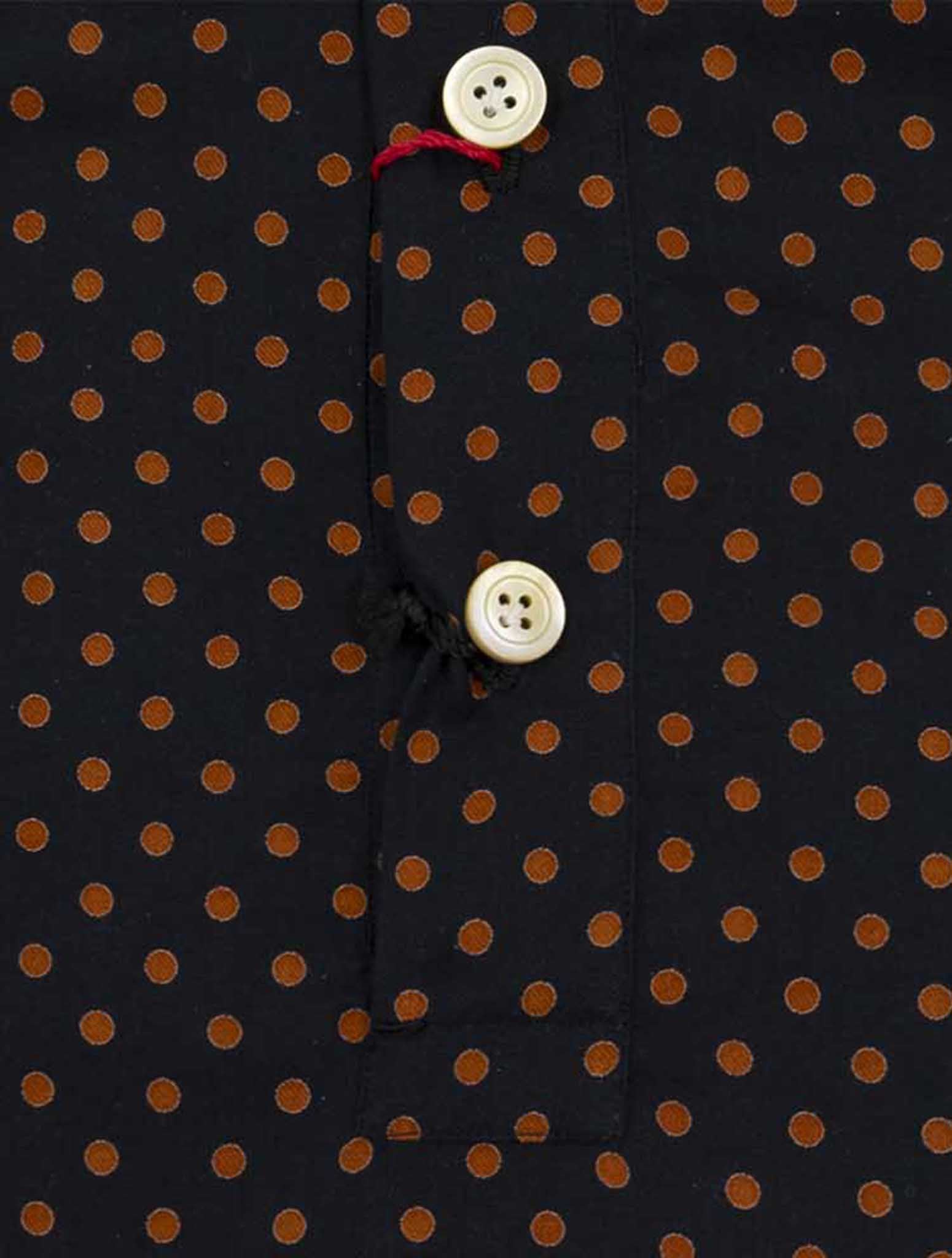 Kiton Black Orange Cotton Polo Shirt Positano
