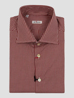 Kiton Red White Cotton Shirt