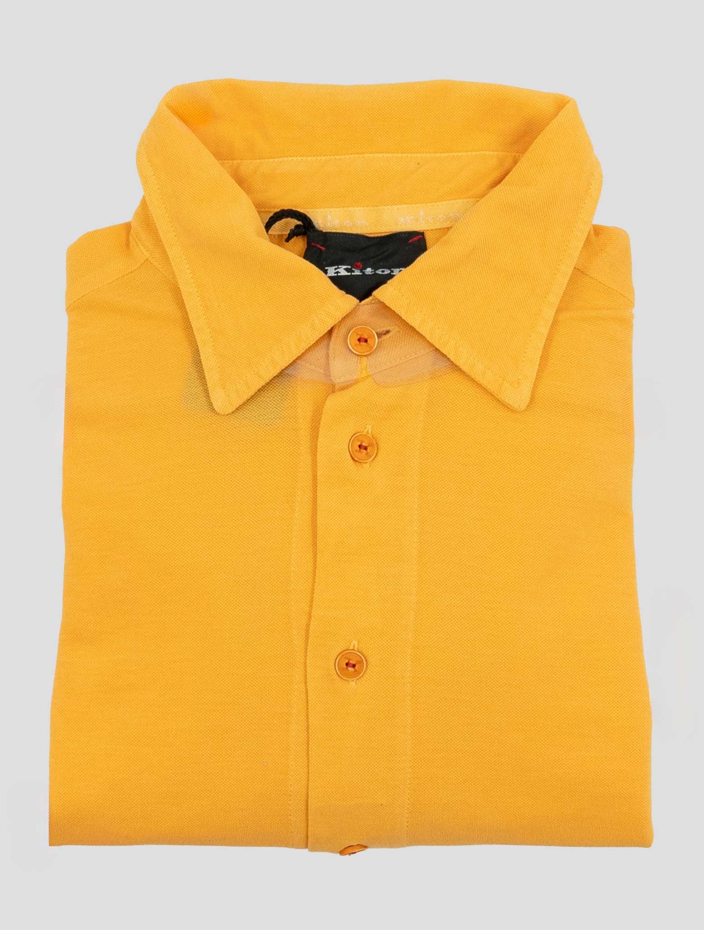 Kiton Orange Cotton Shirt