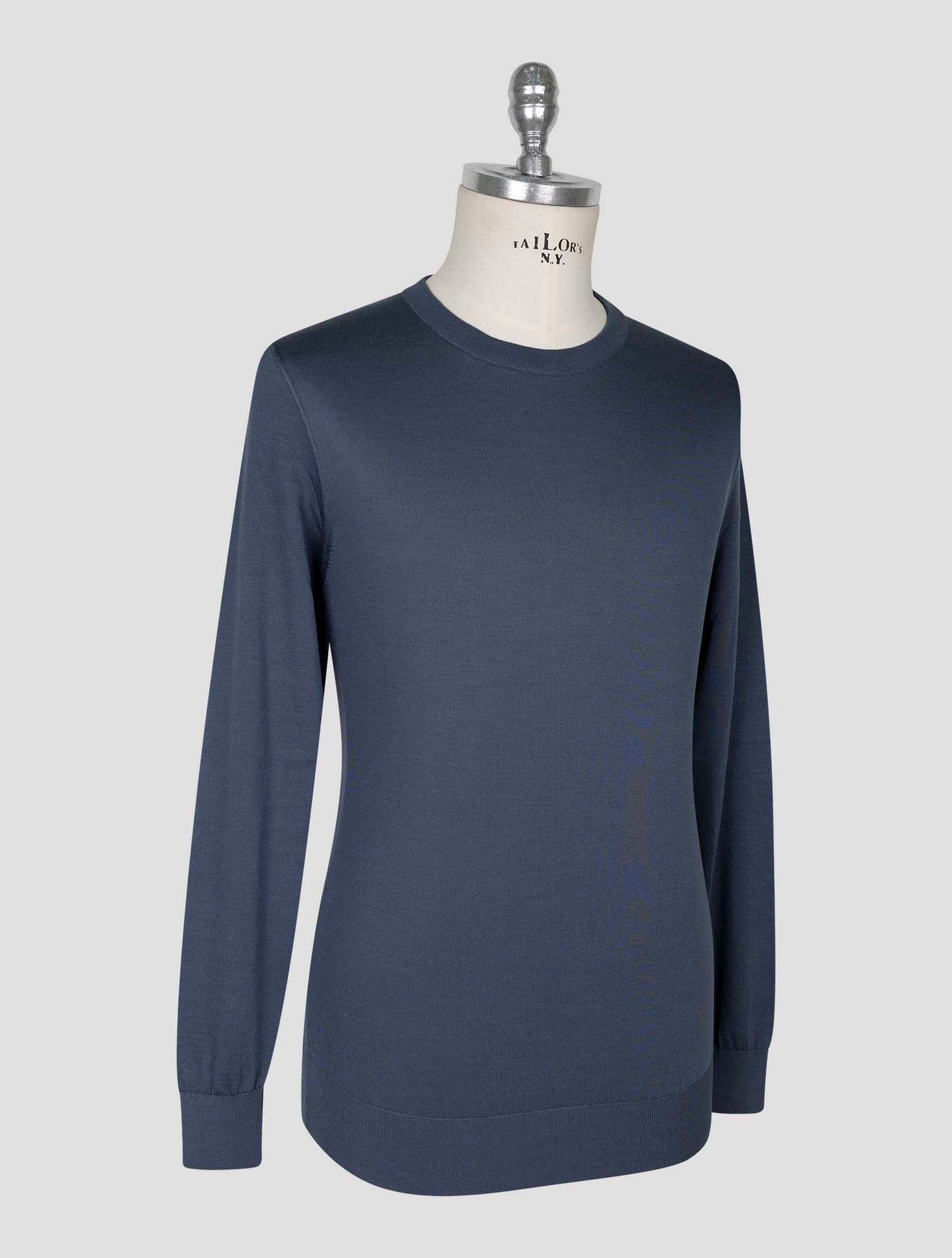 Kiton Gray Silk Sweater Crewneck