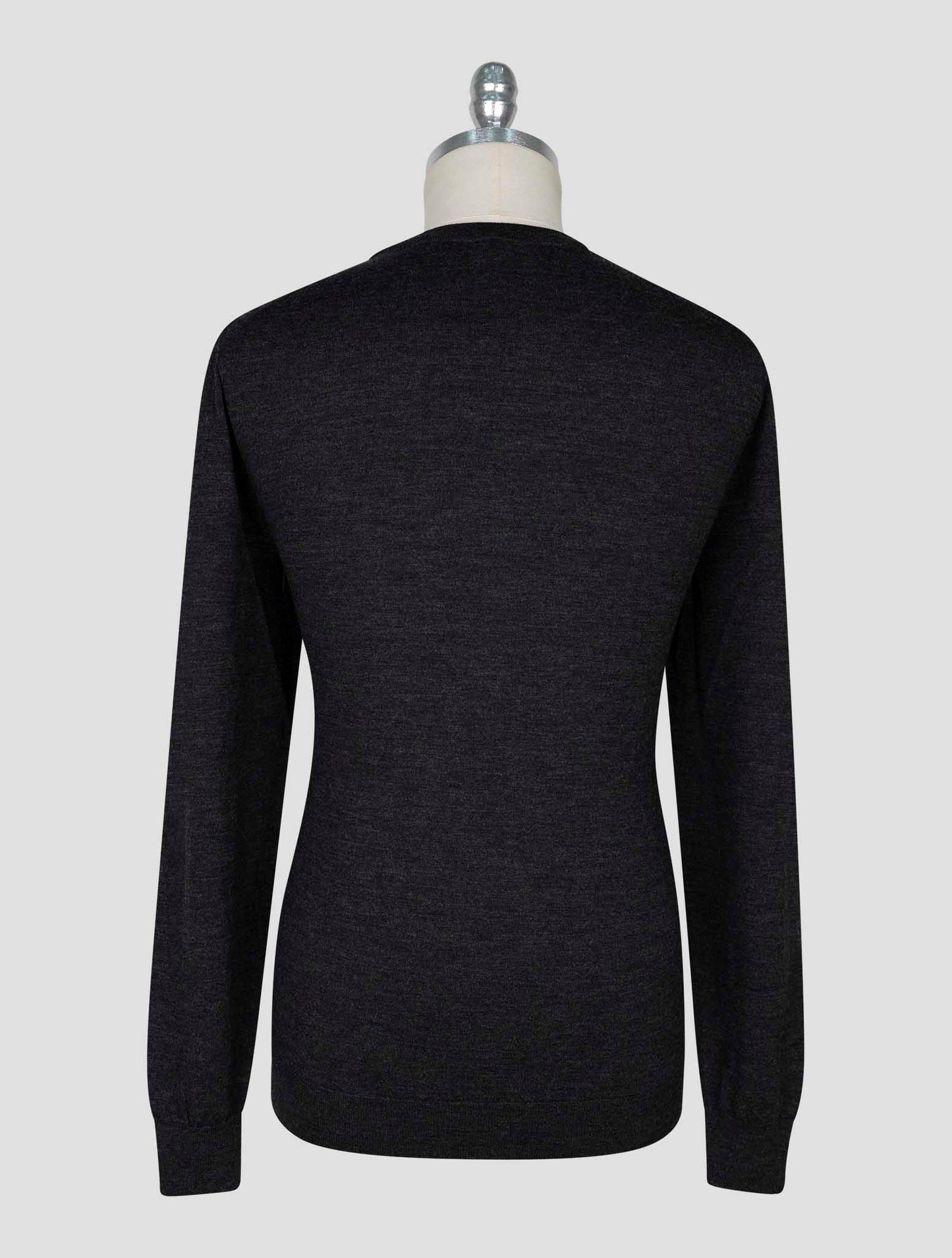 Kiton Dark Gray Wool Sweater Crewneck