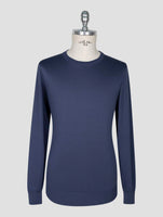 Kiton Blue Silk Sweater Crewneck