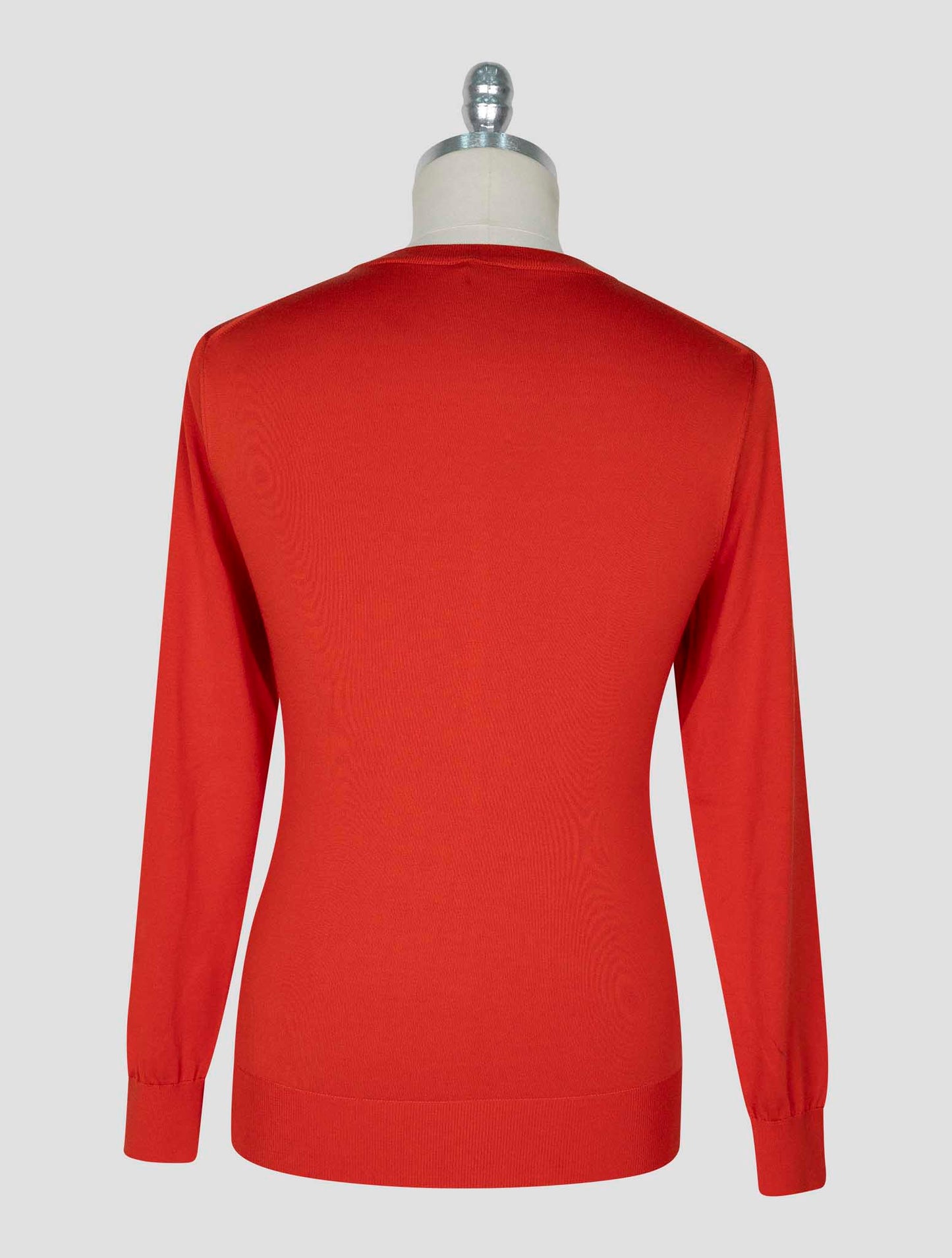 Kiton Red Silk Sweater Crewneck