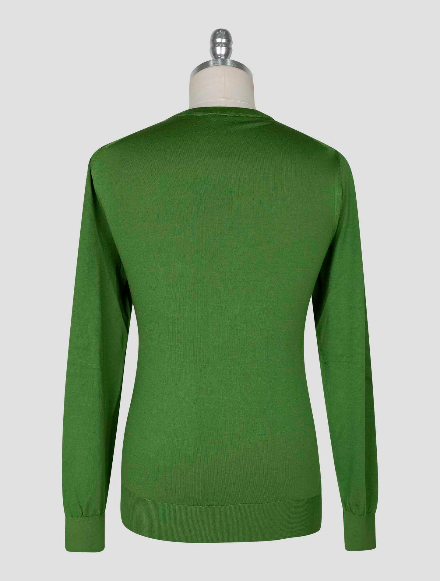 Kiton Green Silk Sweater Crewneck
