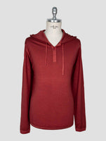 Kiton Red Cashmere Silk Sweater Hoodie
