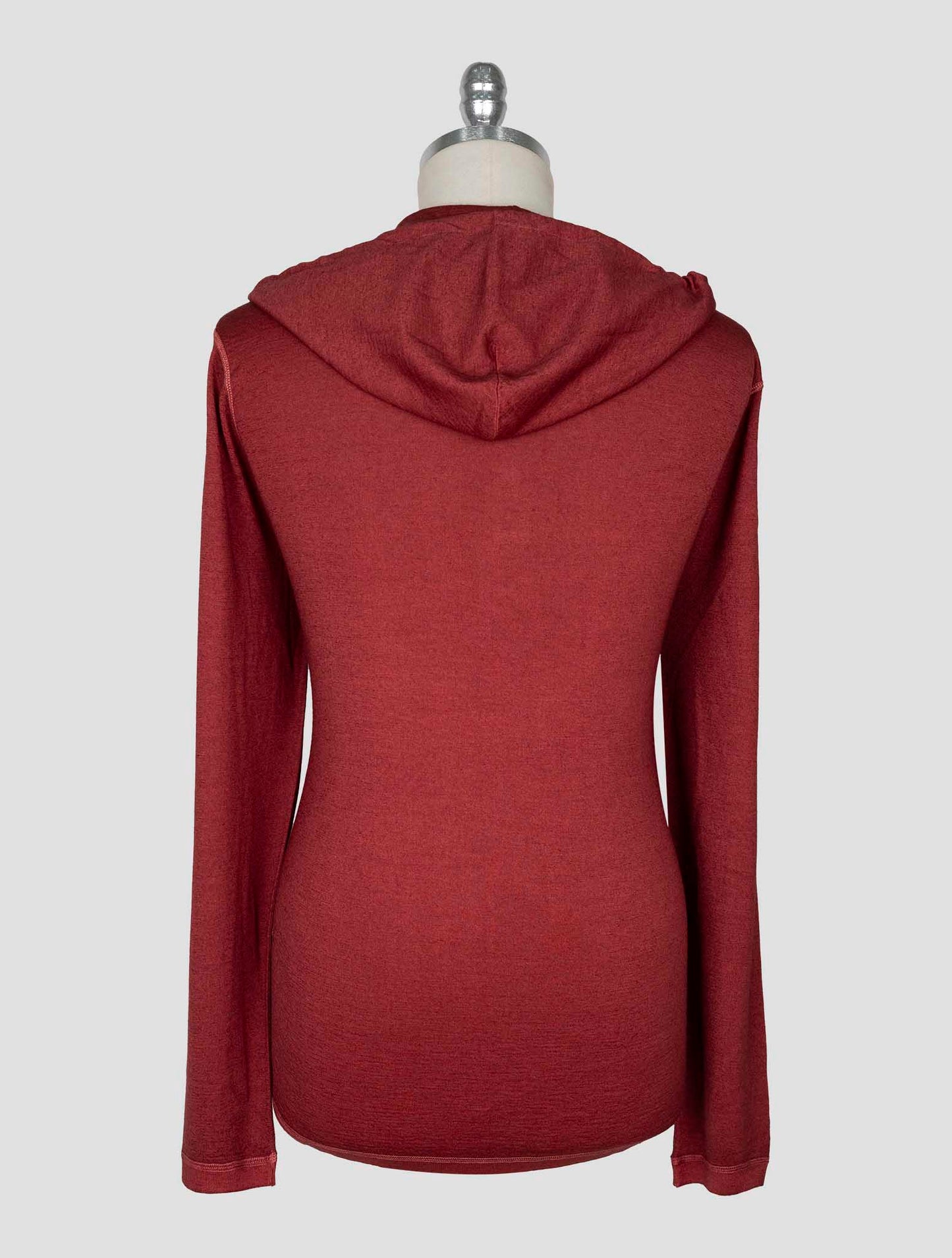 Kiton Red Cashmere Silk Sweater Hoodie