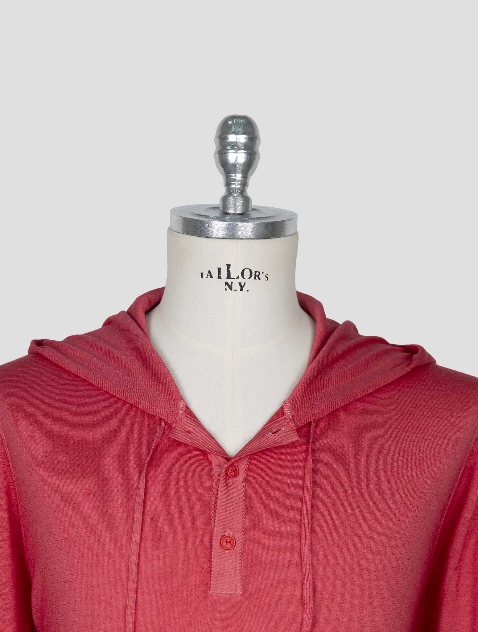 Kiton Pink Cashmere Silk Sweater Hoodie