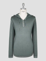 Kiton Green Cashmere Silk Sweater Hoodie
