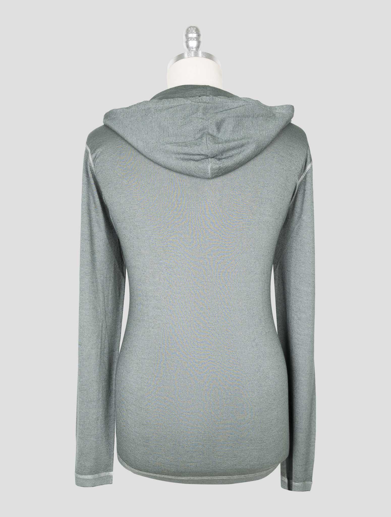 Kiton Green Cashmere Silk Sweater Hoodie