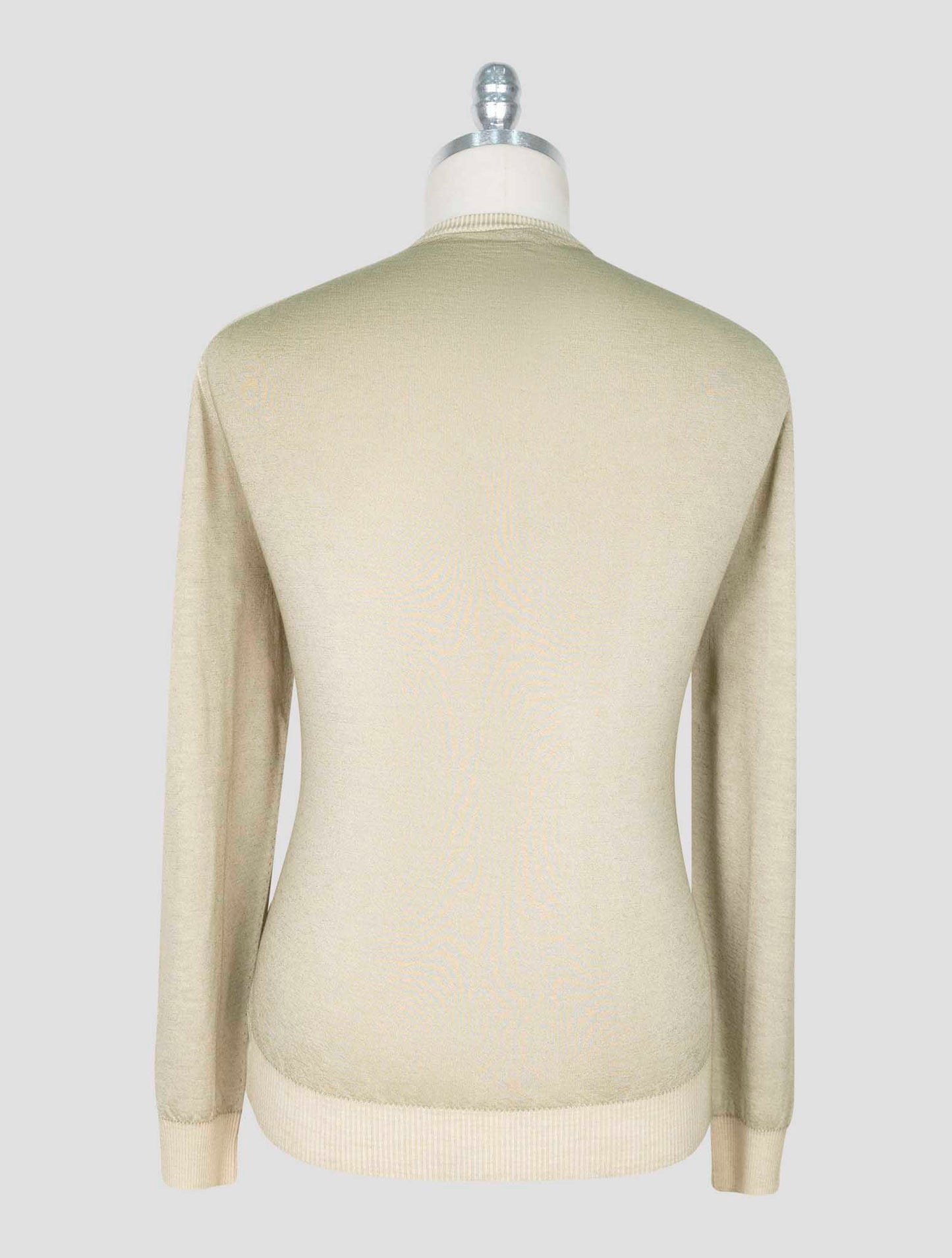 Kiton Beige Cashmere Silk Sweater V-Neck