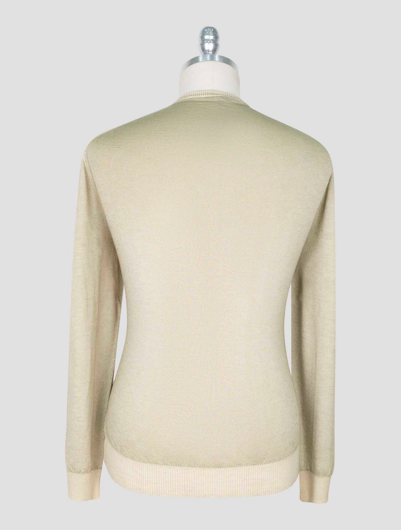 Kiton Beige Cashmere Silk Sweater V-Neck