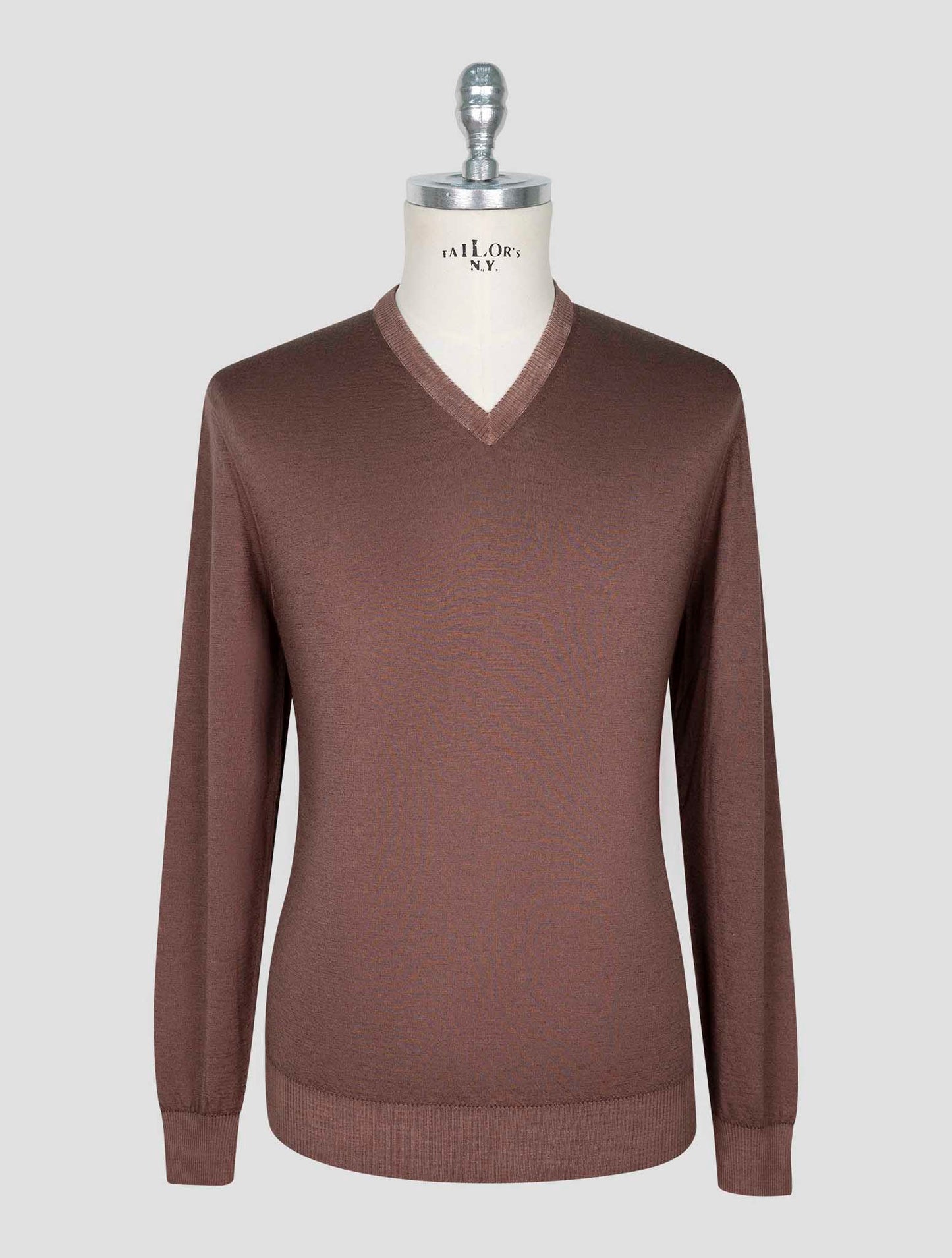 Kiton Ivory Cashmere Silk Sweater Half Neck