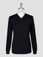 Kiton Brown Cashmere Silk Sweater V-Neck