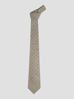Kiton Green Blue Silk Tie