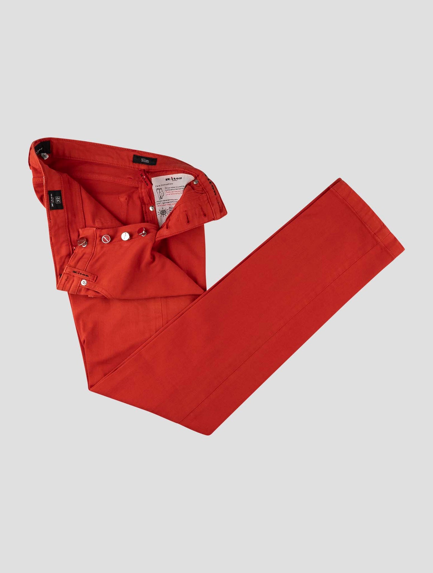 Kiton Red Cotton Ea Jeans