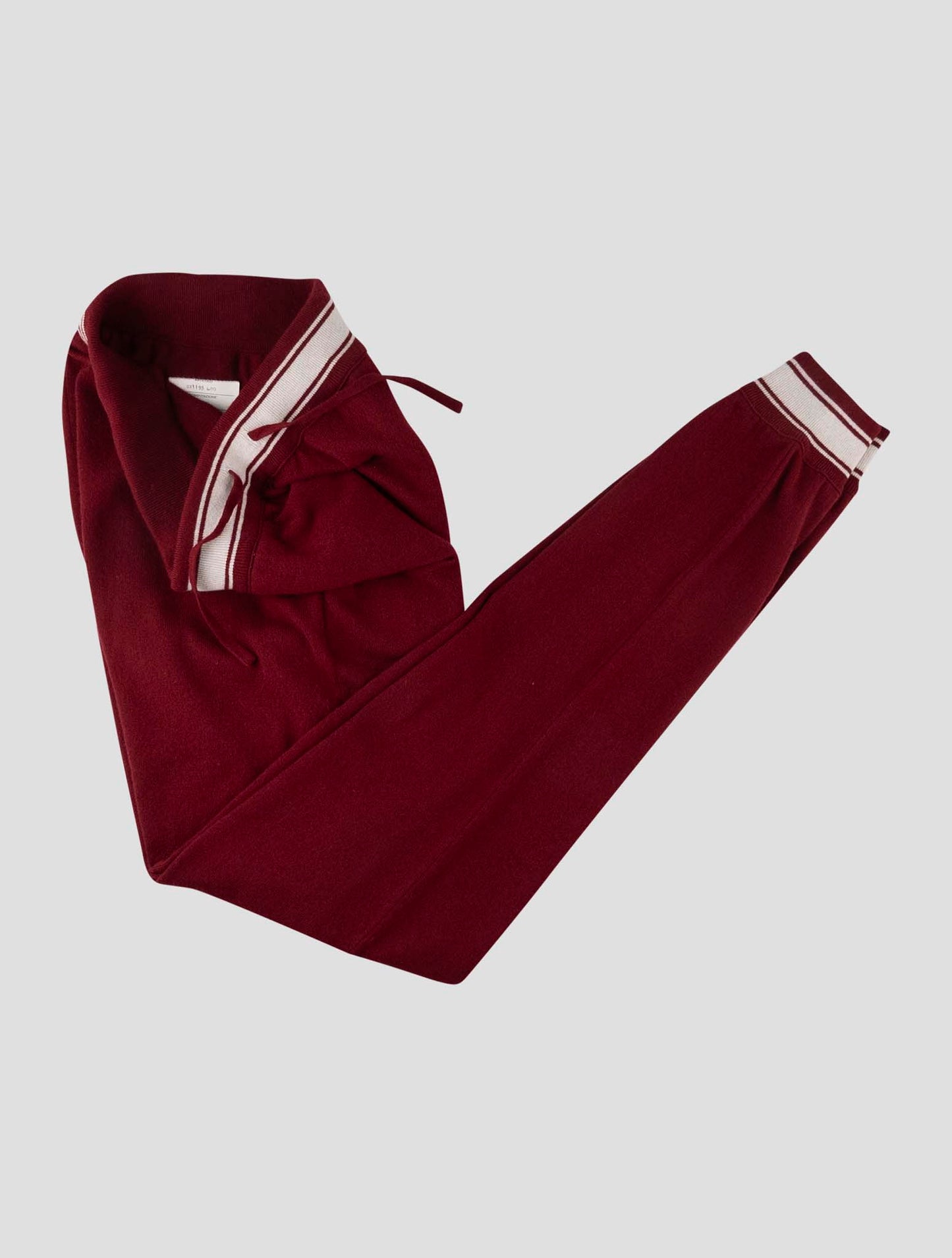 Kiton Burgundy Cashmere Jogging Pants