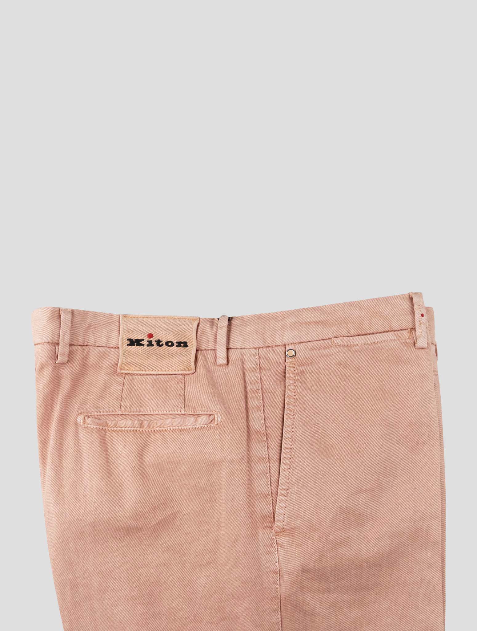 Kiton Pink Linen Cotton Ea Pants