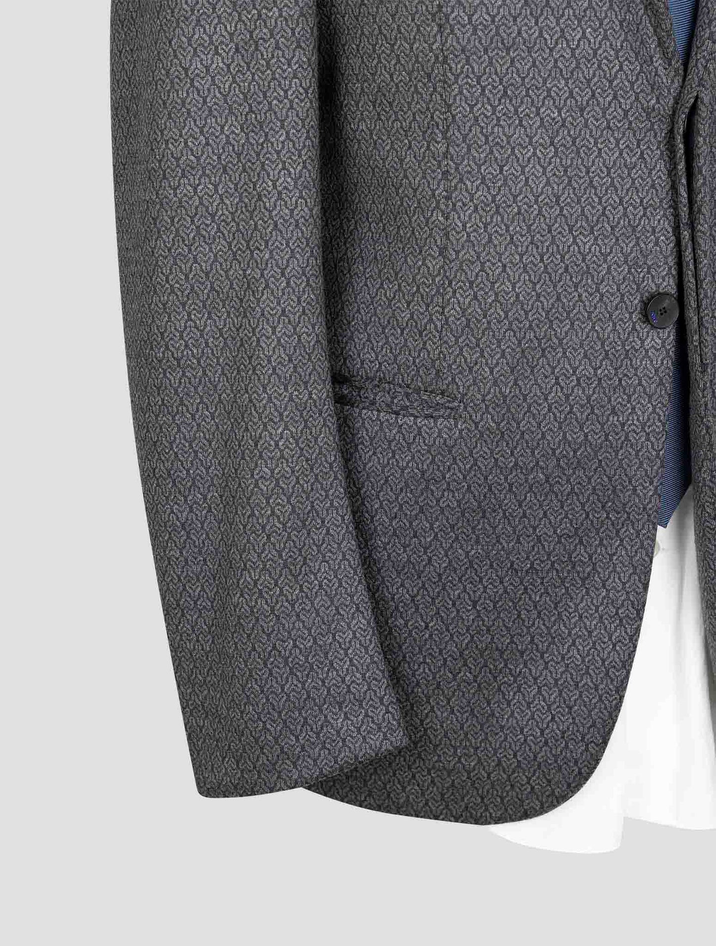 Kiton Knt Dark Gray Wool Cashmere Pl Blazer
