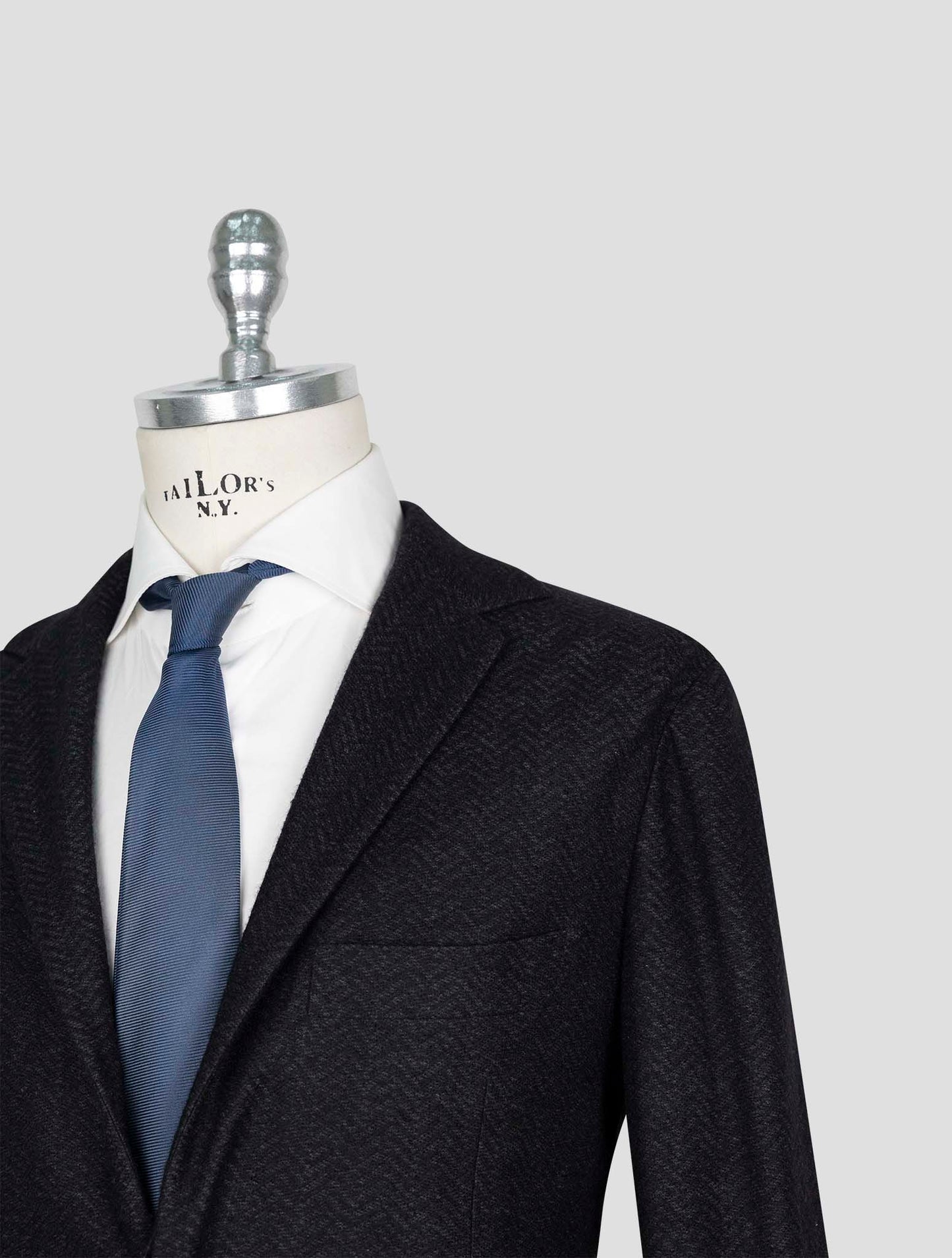 Kiton Knt Dark Gray Cotton Cashmere Blazer