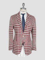 Kiton Red White Cashmere SIlk Blazer