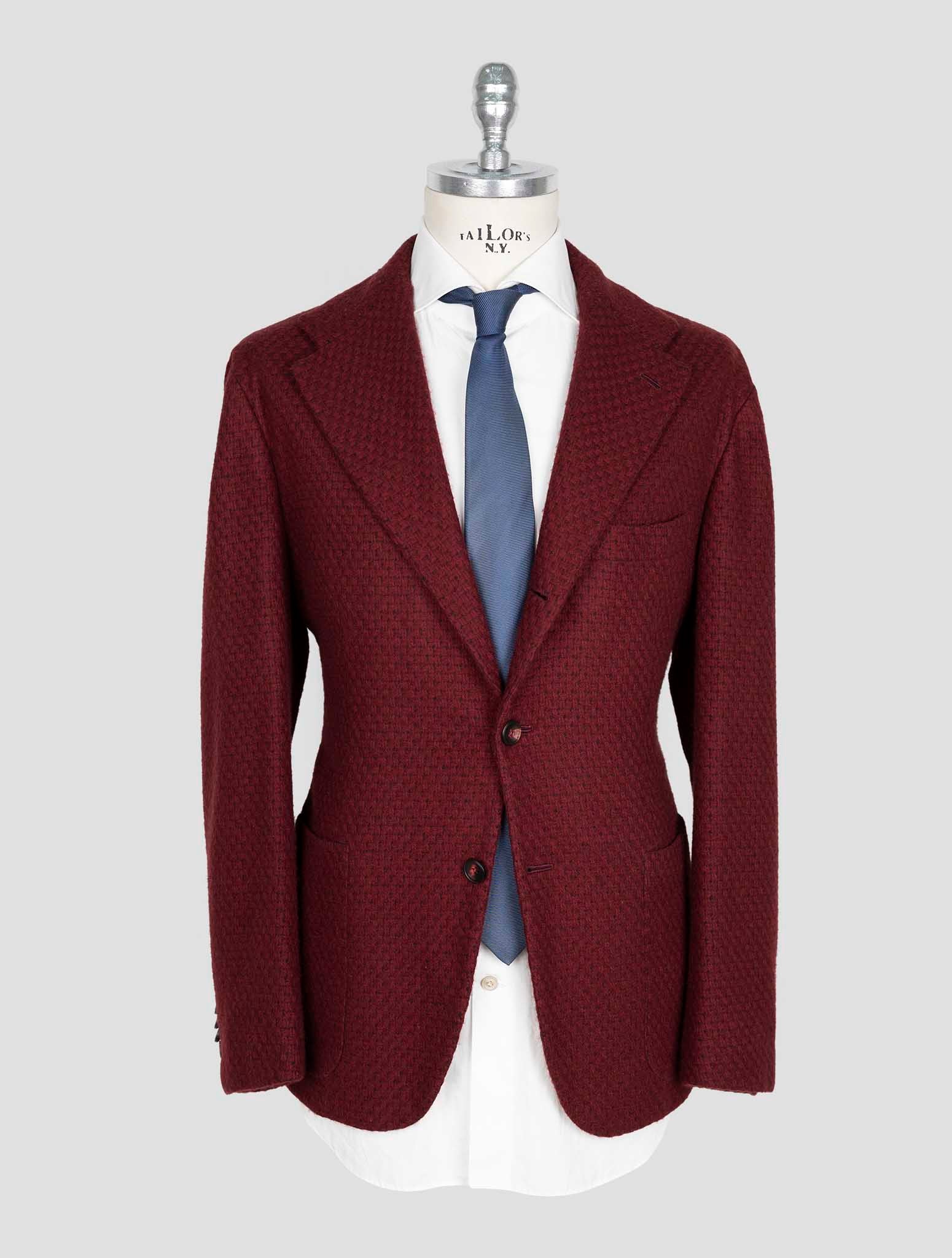 Kiton Burgundy Cashmere Blazer