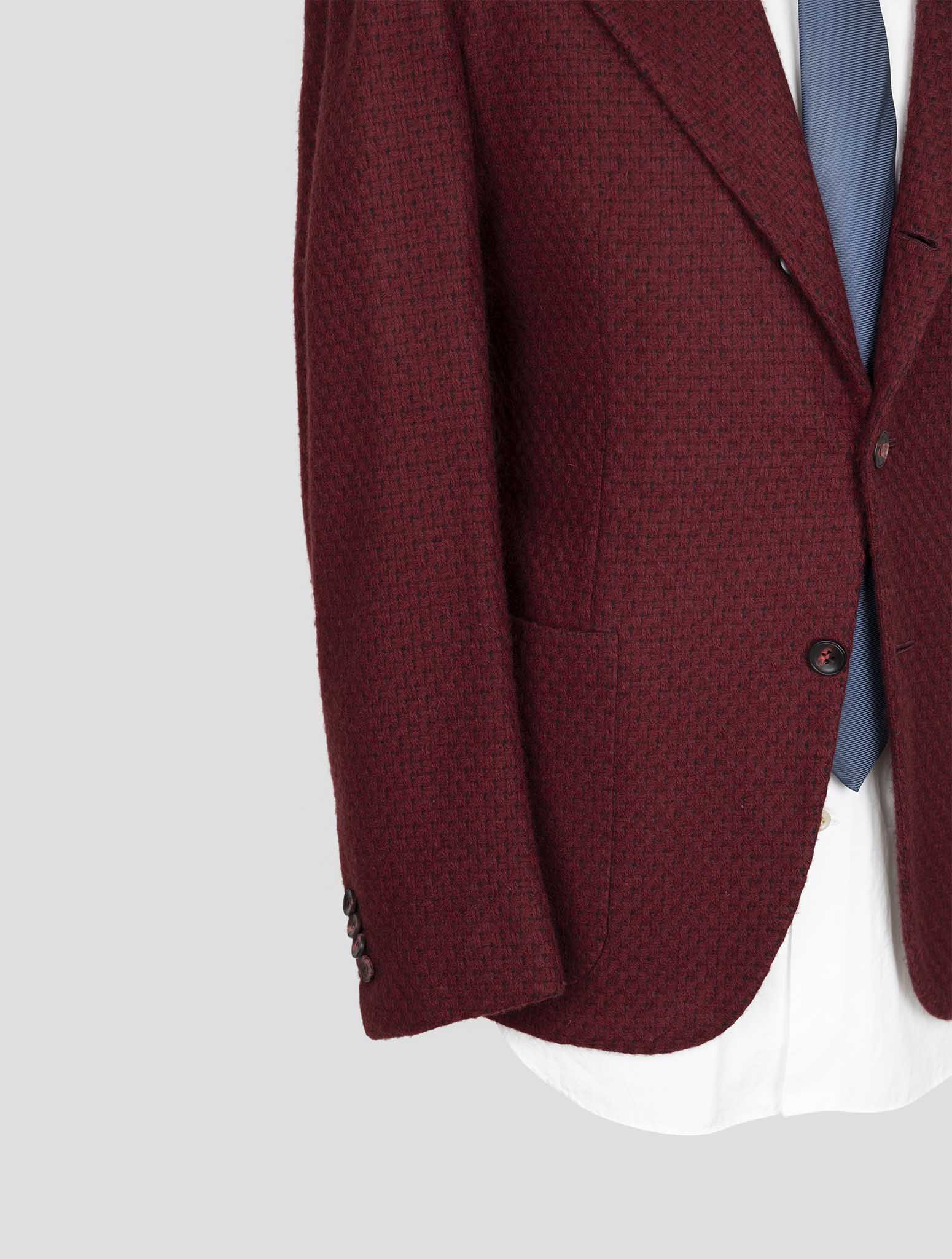 Kiton Burgundy Cashmere Blazer