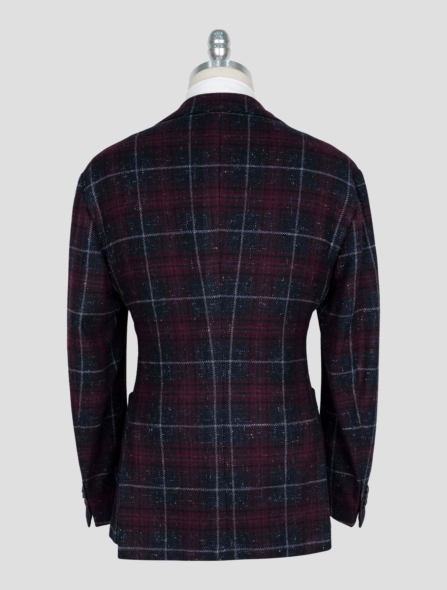 Kiton Burgundy Blue Cashmere Blazer