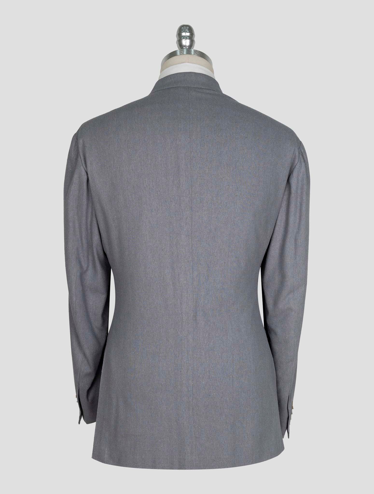 Kiton Gray Silk Blazer