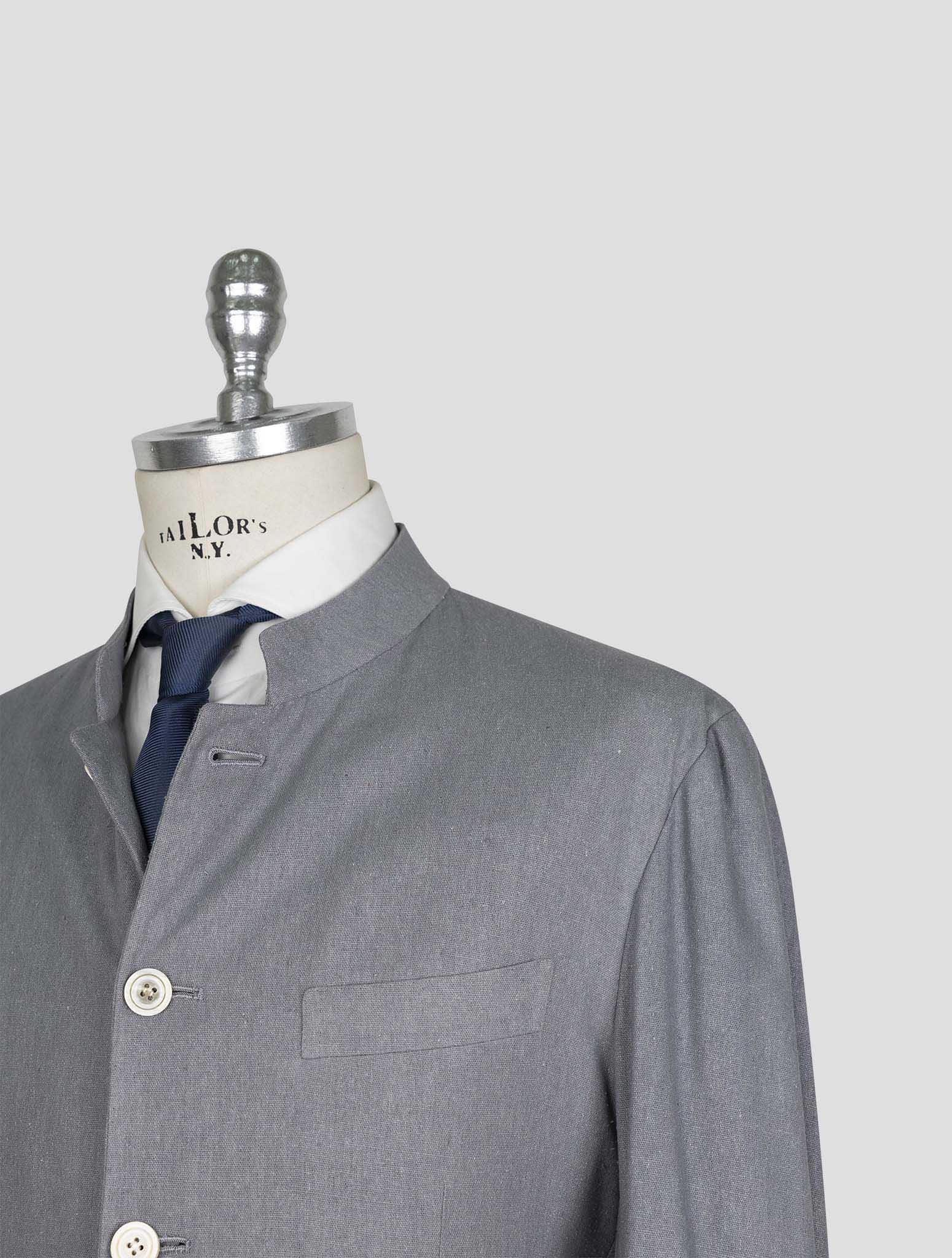 Kiton Gray Silk Blazer