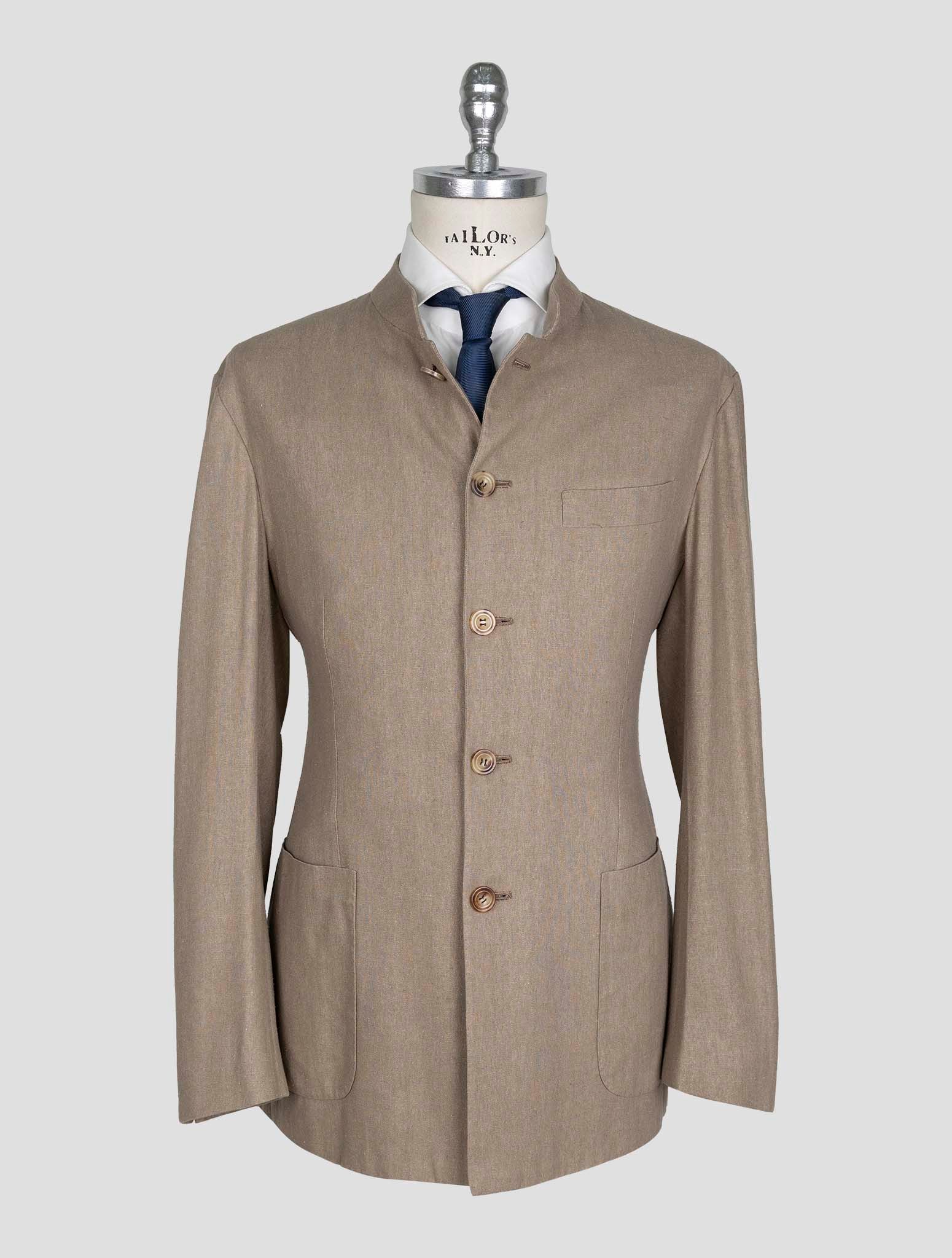 Kiton Brown Silk Blazer