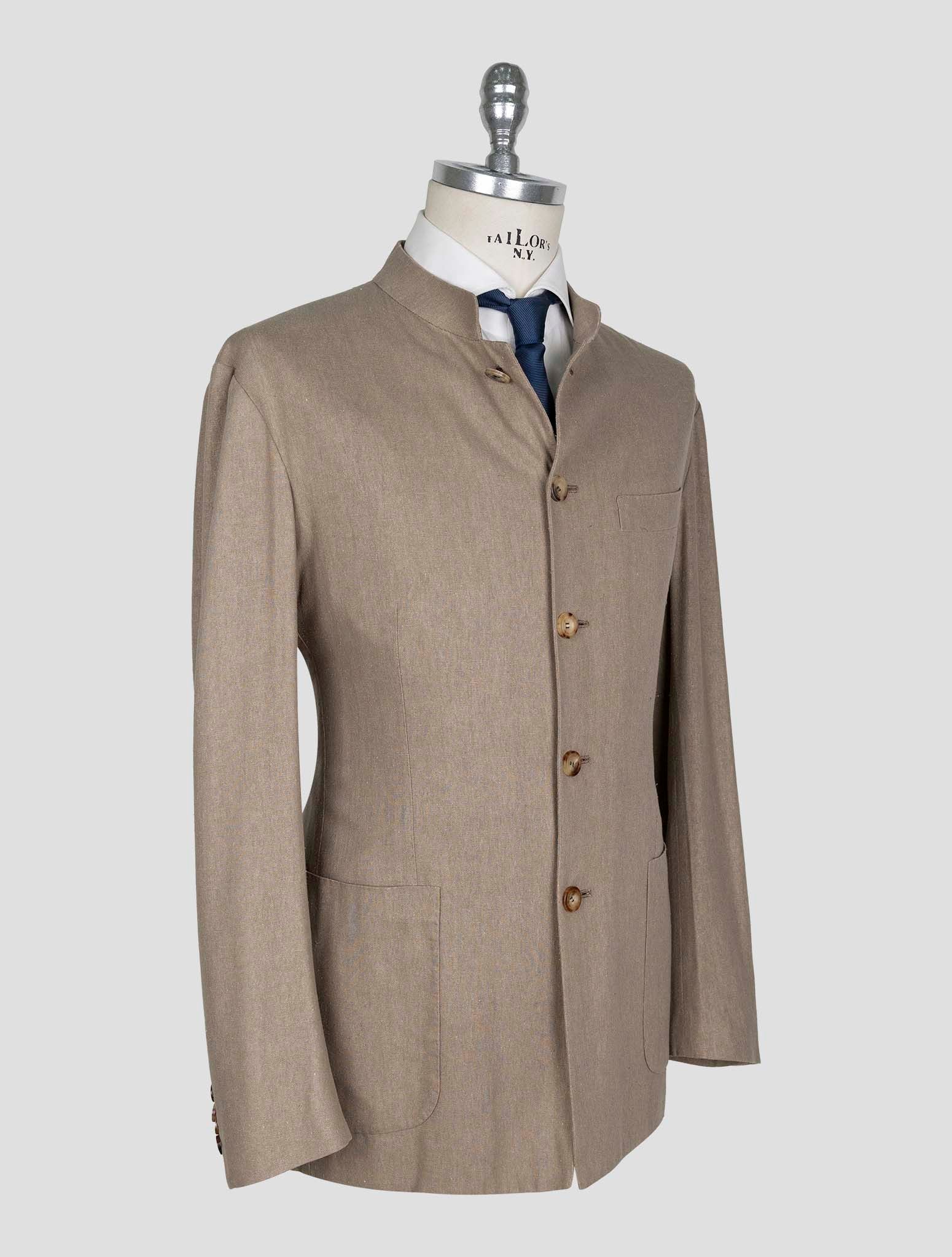 Kiton Brown Silk Blazer