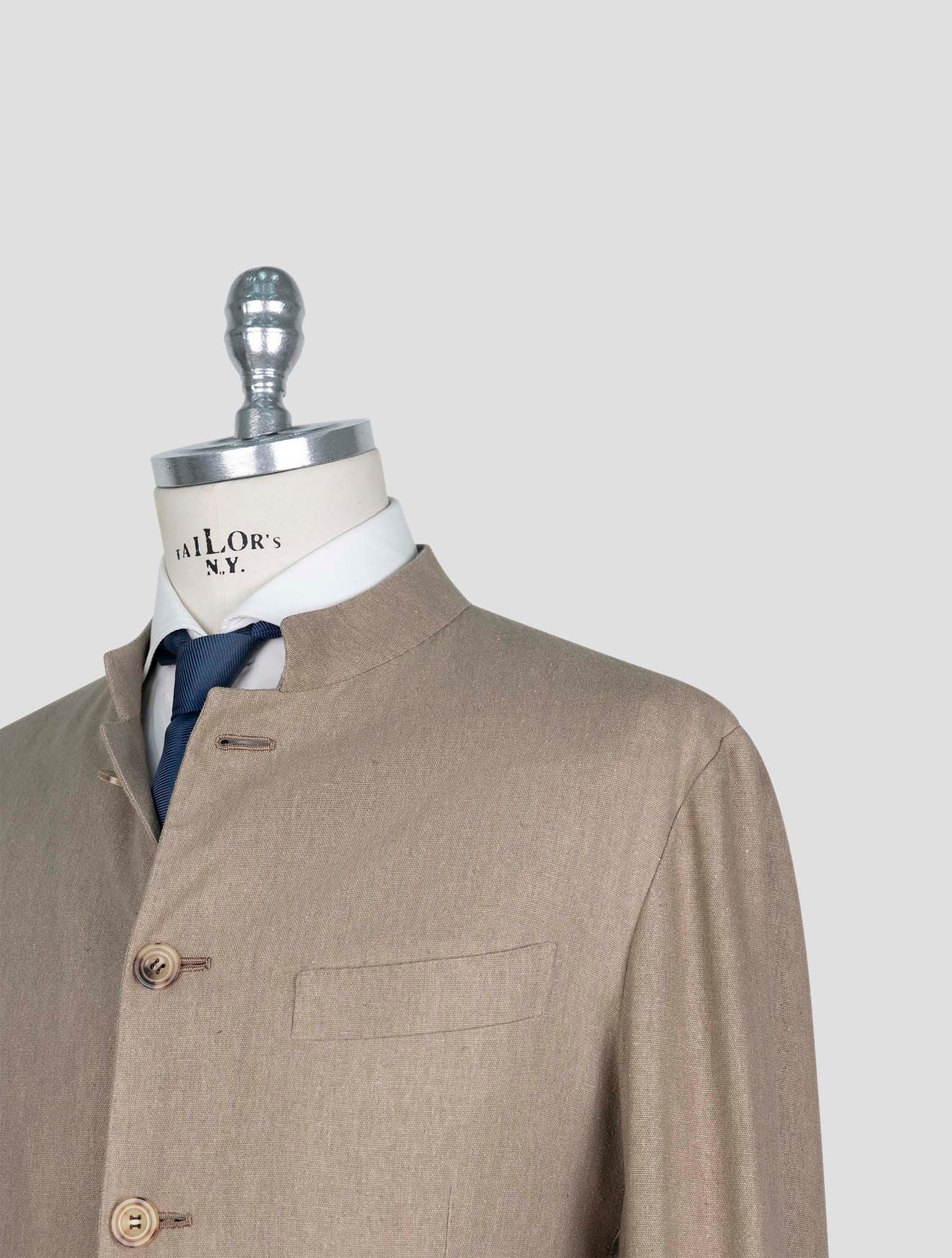 Kiton Brown Silk Blazer