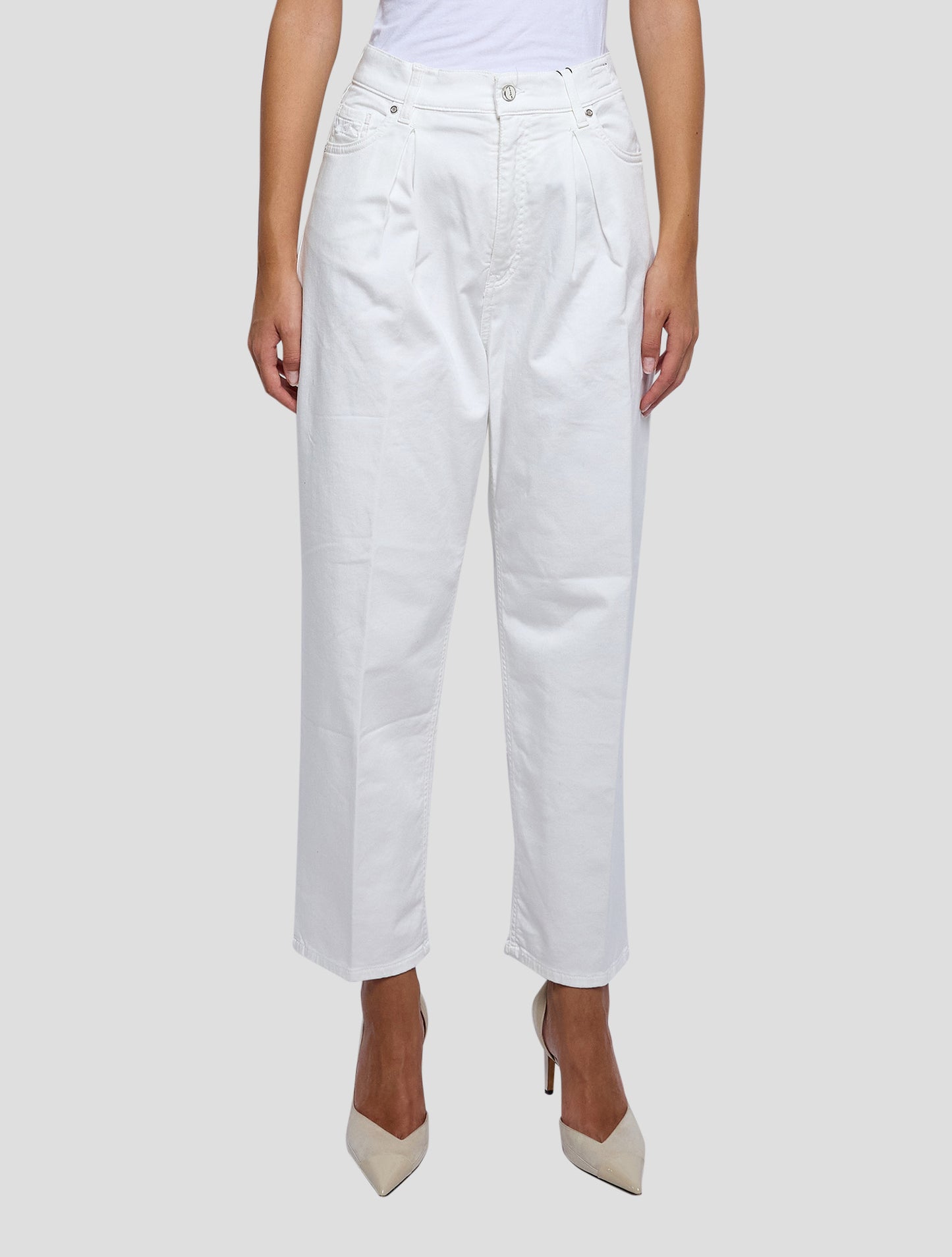 Kiton White Cotton Ea Jeans Women
