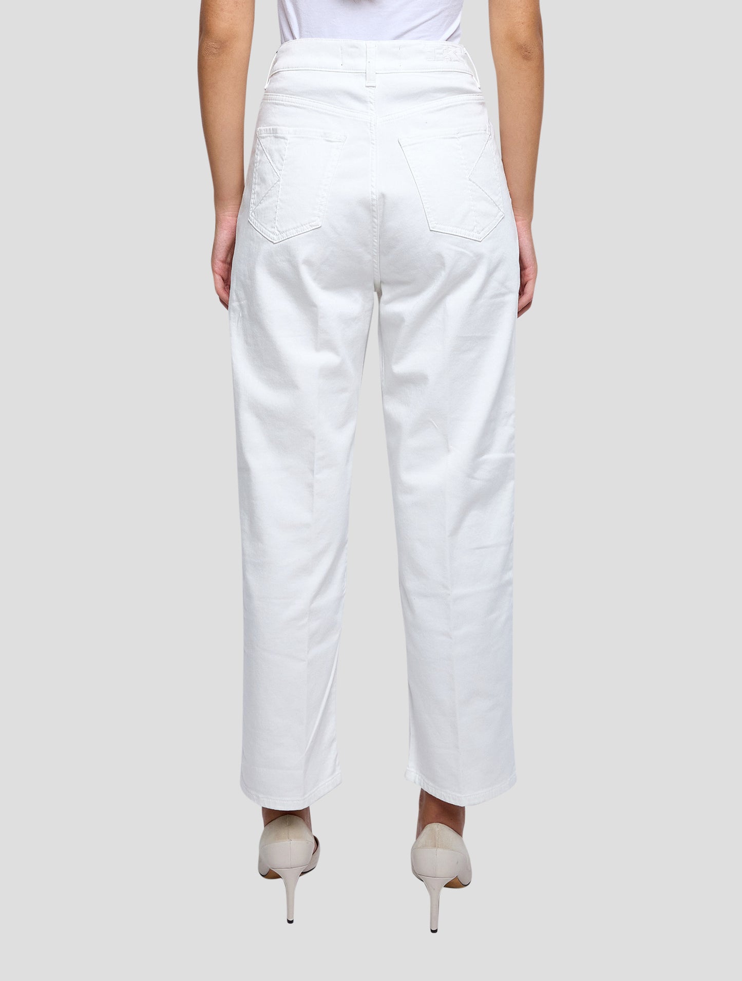 Kiton White Cotton Ea Jeans Women