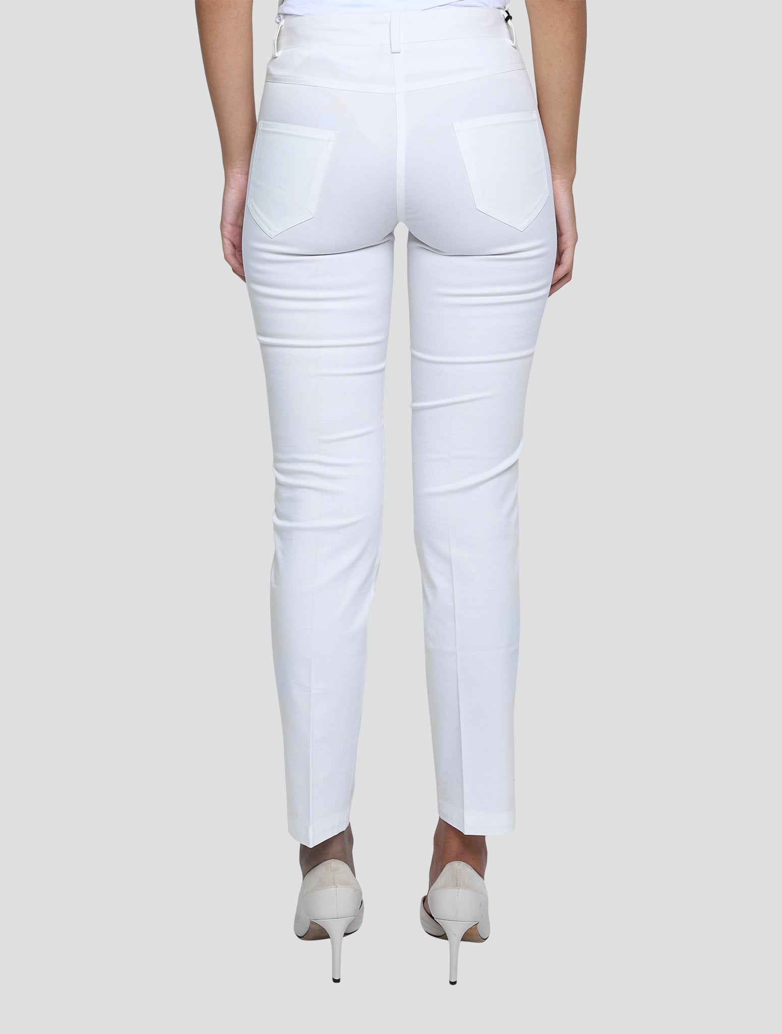 Kiton White Cotton Ea Pants Women