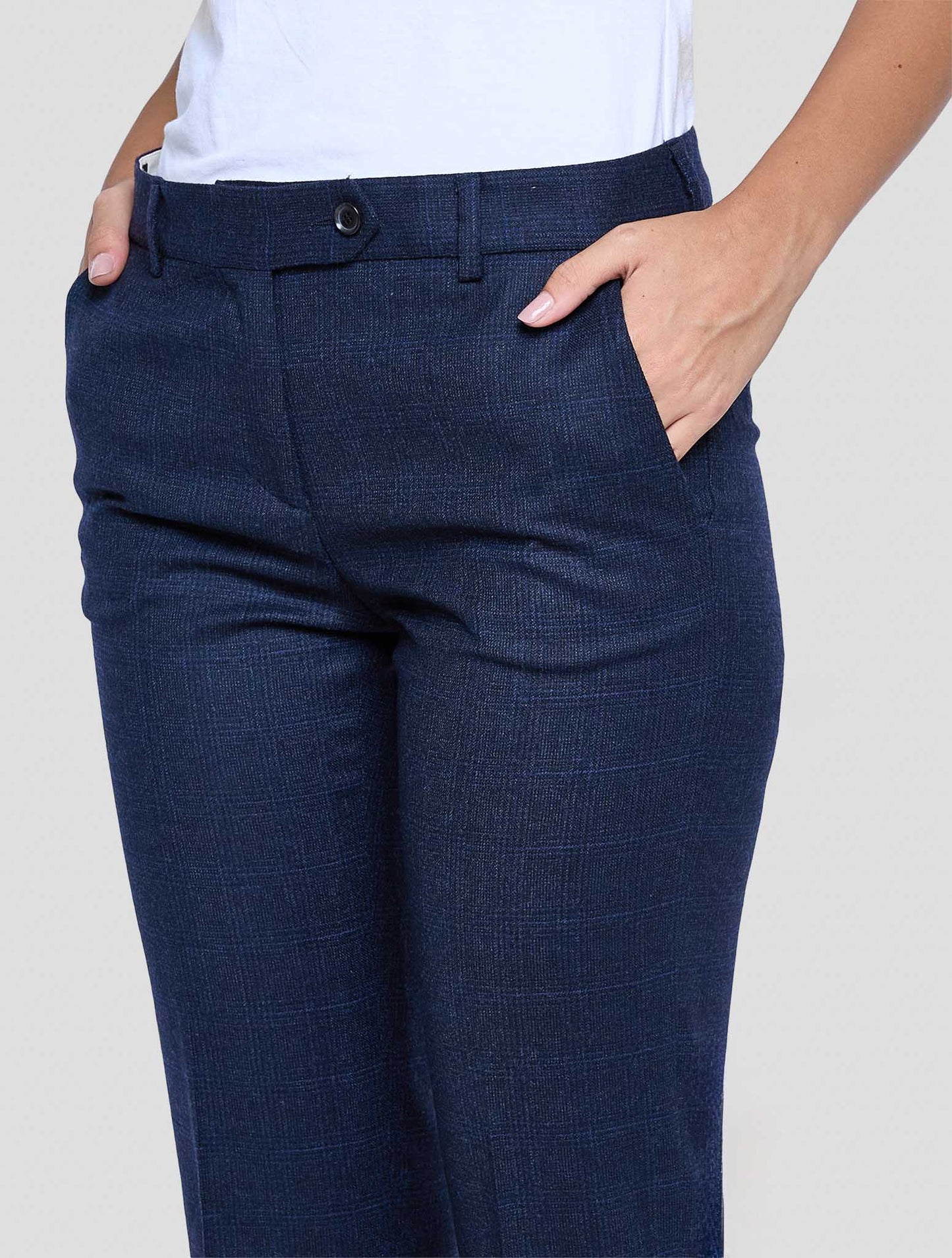 Kiton Blue Cotton Cashmere Ea Pants Women