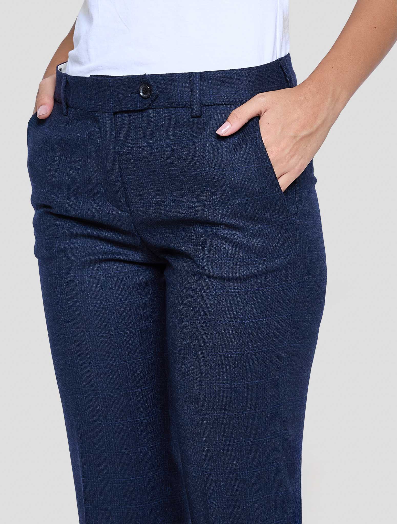 Kiton Blue Cotton Cashmere Ea Pants Women