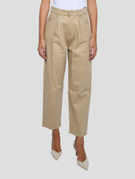Kiton Beige Cotton Cashmere Ea Jeans Women