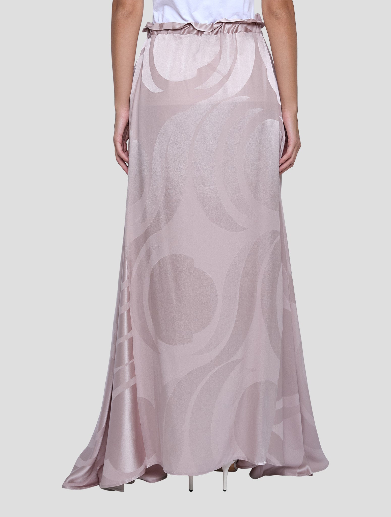 Kiton Pink Silk Skirt Women