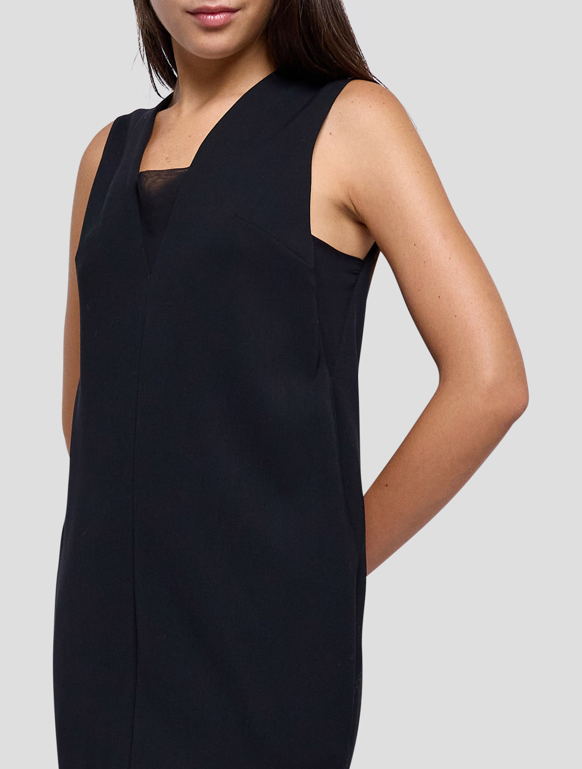 Kiton Black Virgin Wool Ea Dress Women