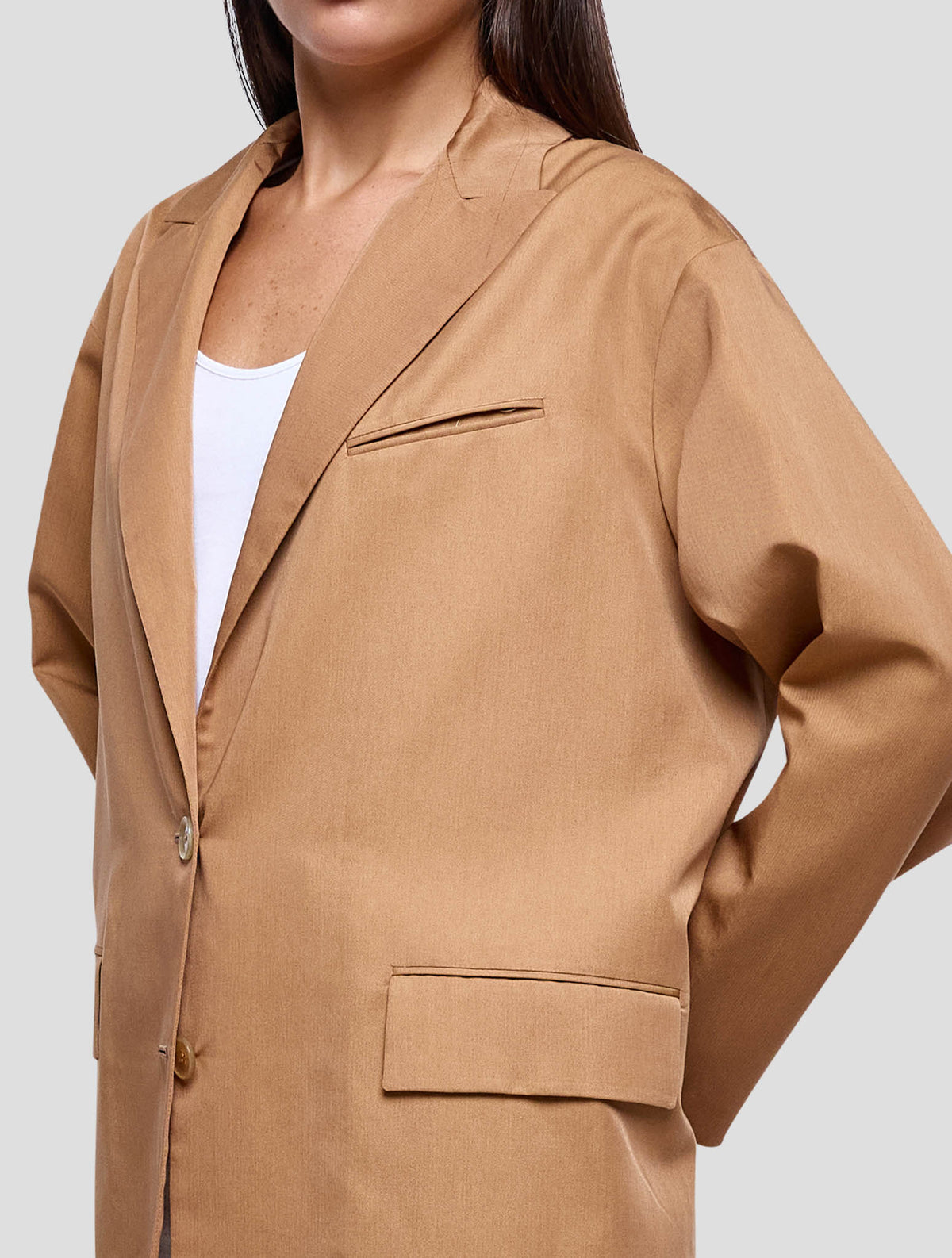 Kiton Brown Lyocell Viscose Silk Blazer Women